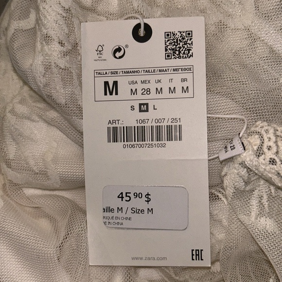 Zara Ivory Lace Midi Dress - Picture 4 of 4